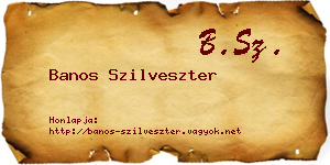 Banos Szilveszter névjegykártya